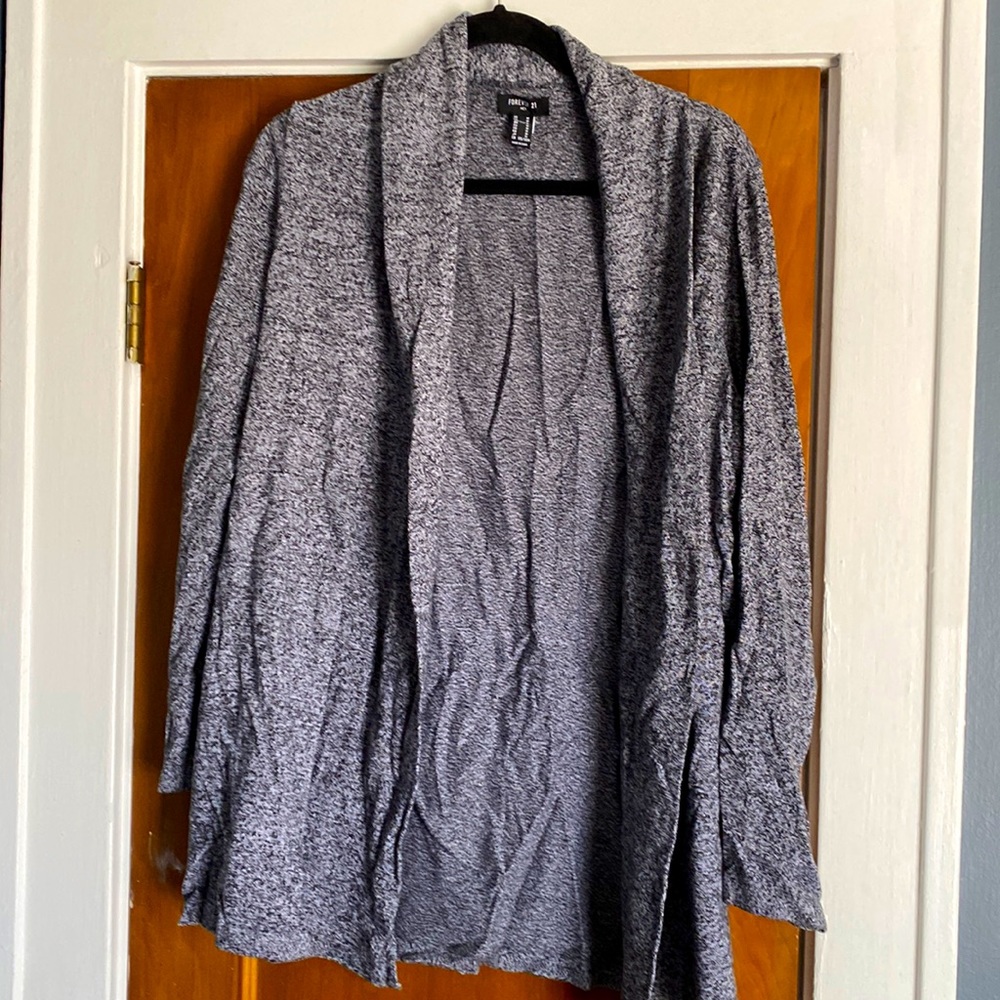 Mens long open cardigan